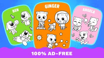 Talking Ginger Coloring screenshot 2