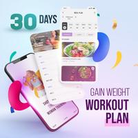 Gain Weight App: Diet Exercise Affiche