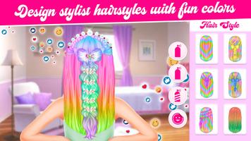 Hair Dye Games-Dye Dress Game Affiche