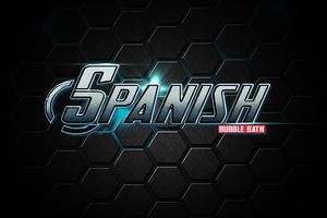 Learn Spanish Bubble Bath Game Plakat