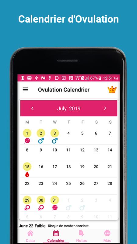 Calcul ovulation - calendrier ovulation APK pour Android Télécharger