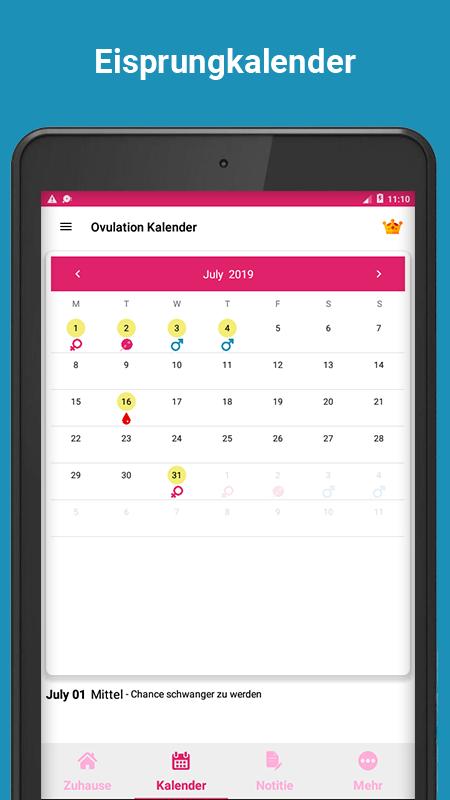 CALENDARIO OVULAZIONE DA SCARICA