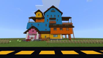 Cartes la maison Minecraft PE Affiche