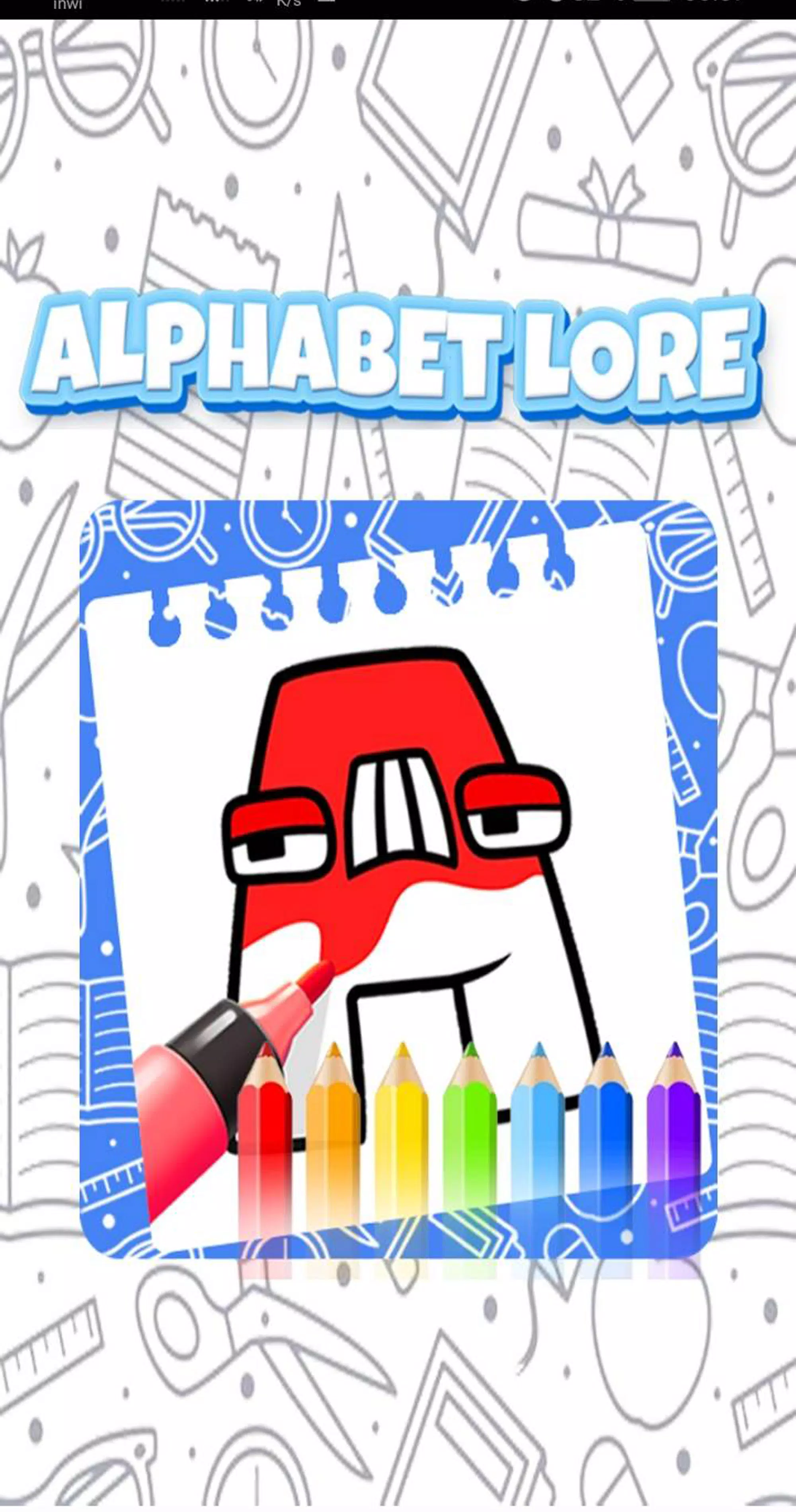 alphabet lore coloring book Game 2::Appstore for Android