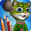 Talking Juan Cat Coloring Book