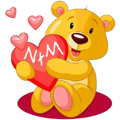 Baixar Sticky teddy bear love heart APK