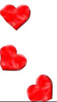 Sticky teddy bear love heart poster