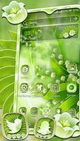 Green Floral Launcher Theme poster