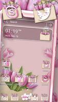 Pink Flower Gift Theme Cartaz