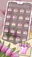 Pink Flower Gift Theme ảnh chụp màn hình 1
