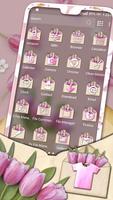 Pink Flower Gift Theme 截图 1