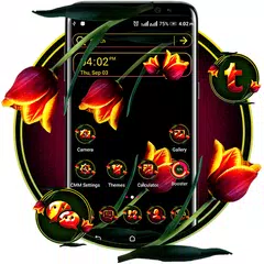 Red Tulip Theme Launcher Icon