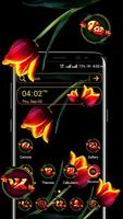 Red Tulip Theme Launcher Affiche