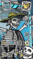 Skull Graffiti Launcher Theme постер