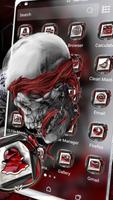 Skull Red Butterfly Theme syot layar 1