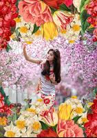 Colorful Flower Photo Frame पोस्टर