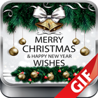 GIF Christmas Santa Wishes Greeting Cards Stickers ícone