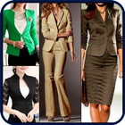 Work Outfits Business Women Suit Dresses Designs icône