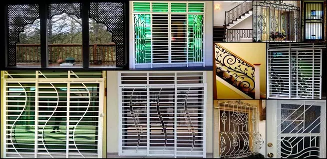 window trellis balcony steel railing balcony grill