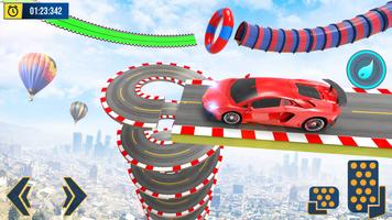 verrückter Auto-Stunt 3d Plakat