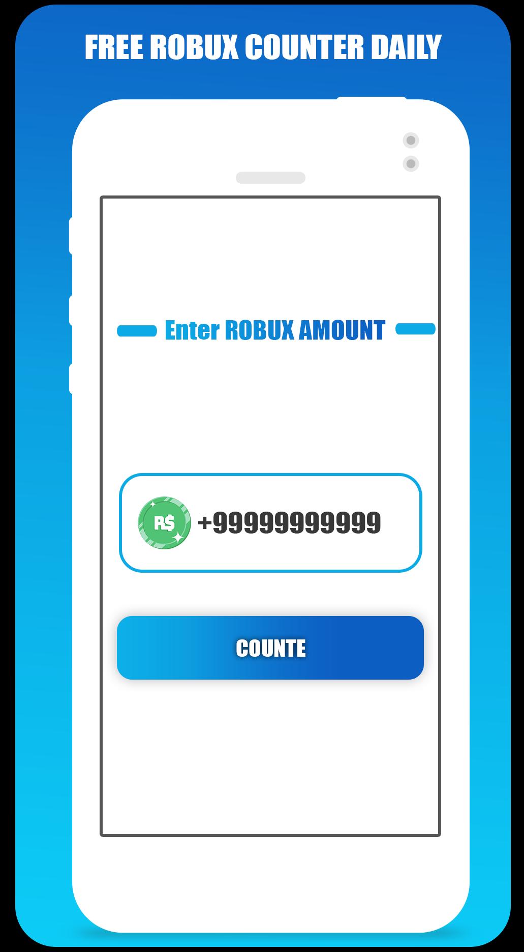 Free Robux Counter For Android Apk Download - how to get your daily robux from builders club