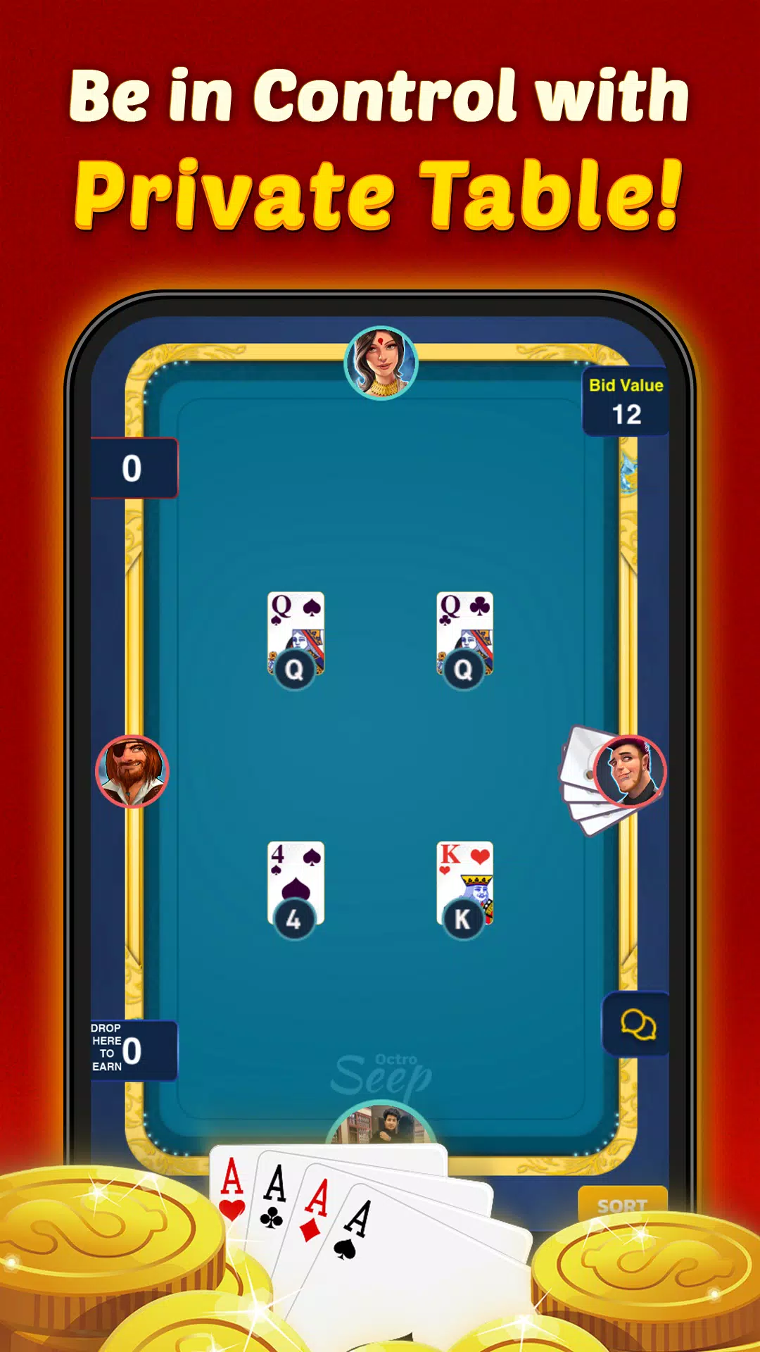 Seep by Octro- Sweep Card Game