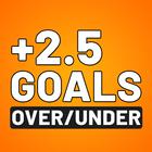 Over/Under 2,5 Goals Football -icoon