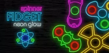 Fidget spinner neon glow joke app