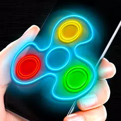 Fidget spinner neon glow joke app APK download