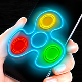 Fidget spinner neon glow biểu tượng