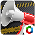 Police megaphone bullhorn icon