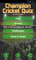 Champion Cricket Quiz ポスター