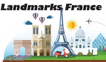 Landmarks France Cartaz