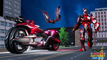 Flying Bat Bike Robot 3D-poster