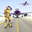 Superheld Roboter Flugzeug Pil