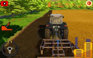 پوستر Modern Farming Tractor Farm