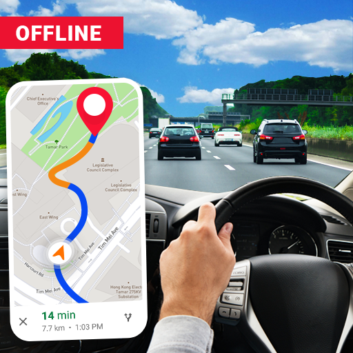 off-line mapas: GPS navegação