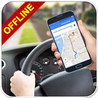 offline GPS nawigacja mapy & napędowy trasa ikona