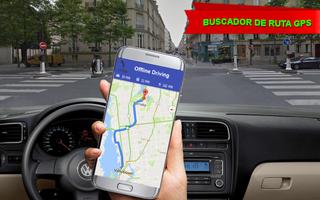 desconectado GPS navegación mapas & manejo ruta Poster