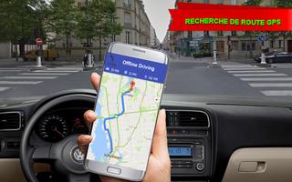 hors ligne GPS navigation Plans & conduite route Affiche