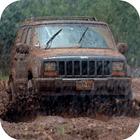 4x4 Mud Jeep offroad driving icon