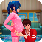 Pregnant Mom Family life 3d icon