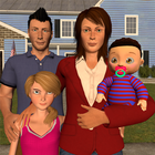 Feliz Vida Familiar Virtual 3D ícone