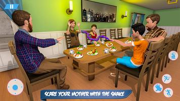 Feliz Vida Familiar Virtual 3D Cartaz