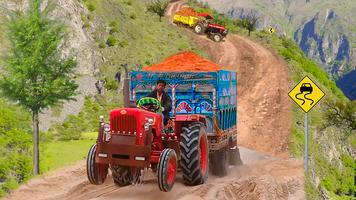 Farming Tractor Trolley Game Affiche