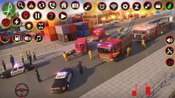911 Secours Feu Camion 3D Jeux capture d'écran 1