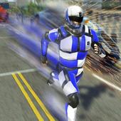 Super velocidade polícia guerra robô: mech batalha ícone