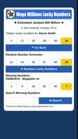 Mega Millions Lucky Numbers captura de pantalla 1