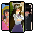 Wallpaper For Sakura School HD Zeichen