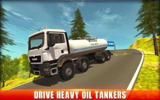 Öltanker LKW Spiele: Euro Truck Simulator 3D Plakat